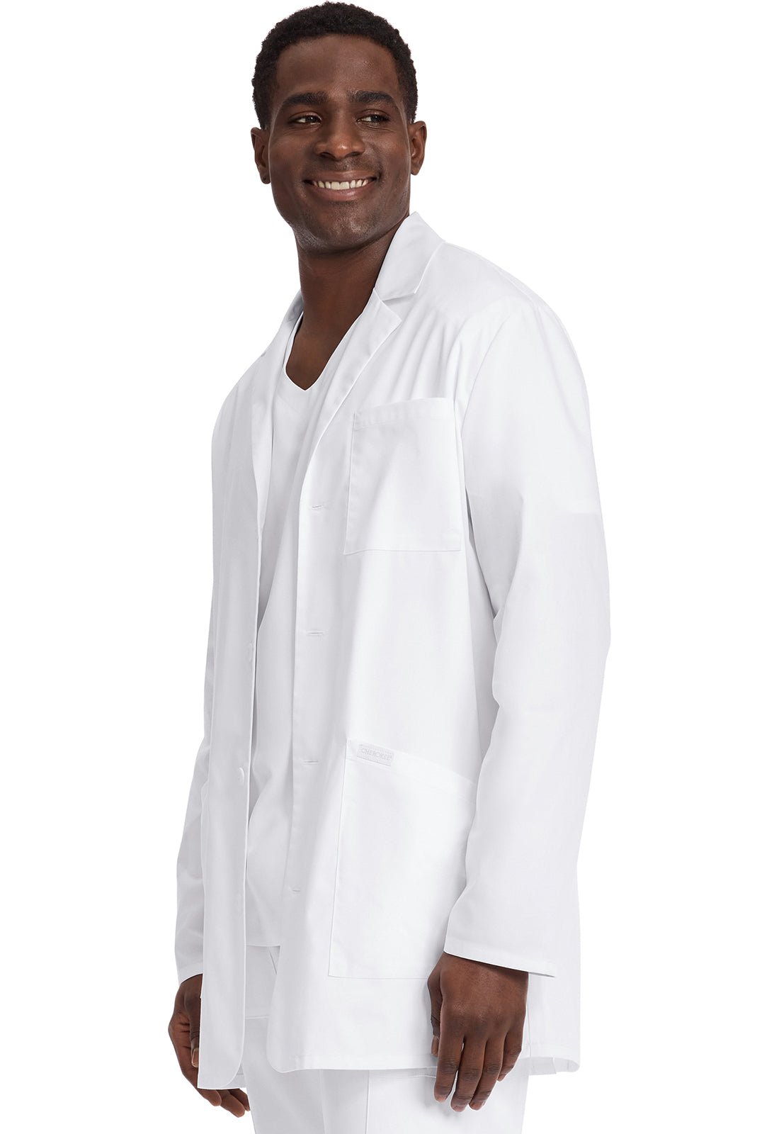Cherokee Scrubs Men's 35" Lab Coat CK442 WHT - Scrubs Select