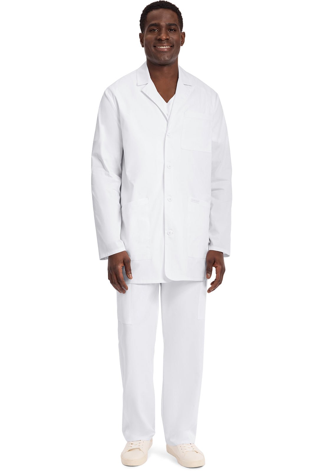 Cherokee Scrubs Men's 35" Lab Coat CK442 WHT - Scrubs Select