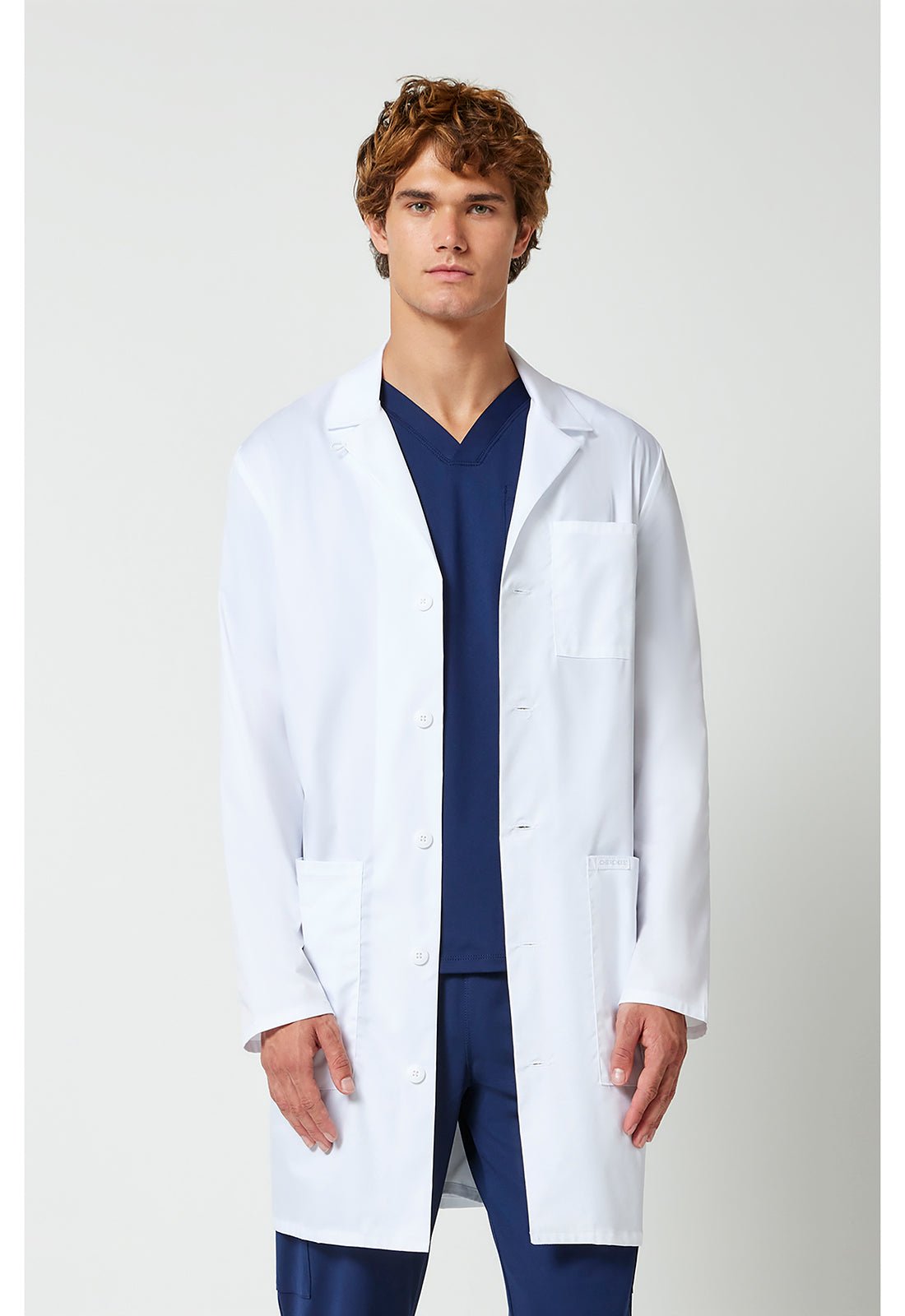 Cherokee Scrubs Men's 38" Lab Coat CK412 WHT - Scrubs Select