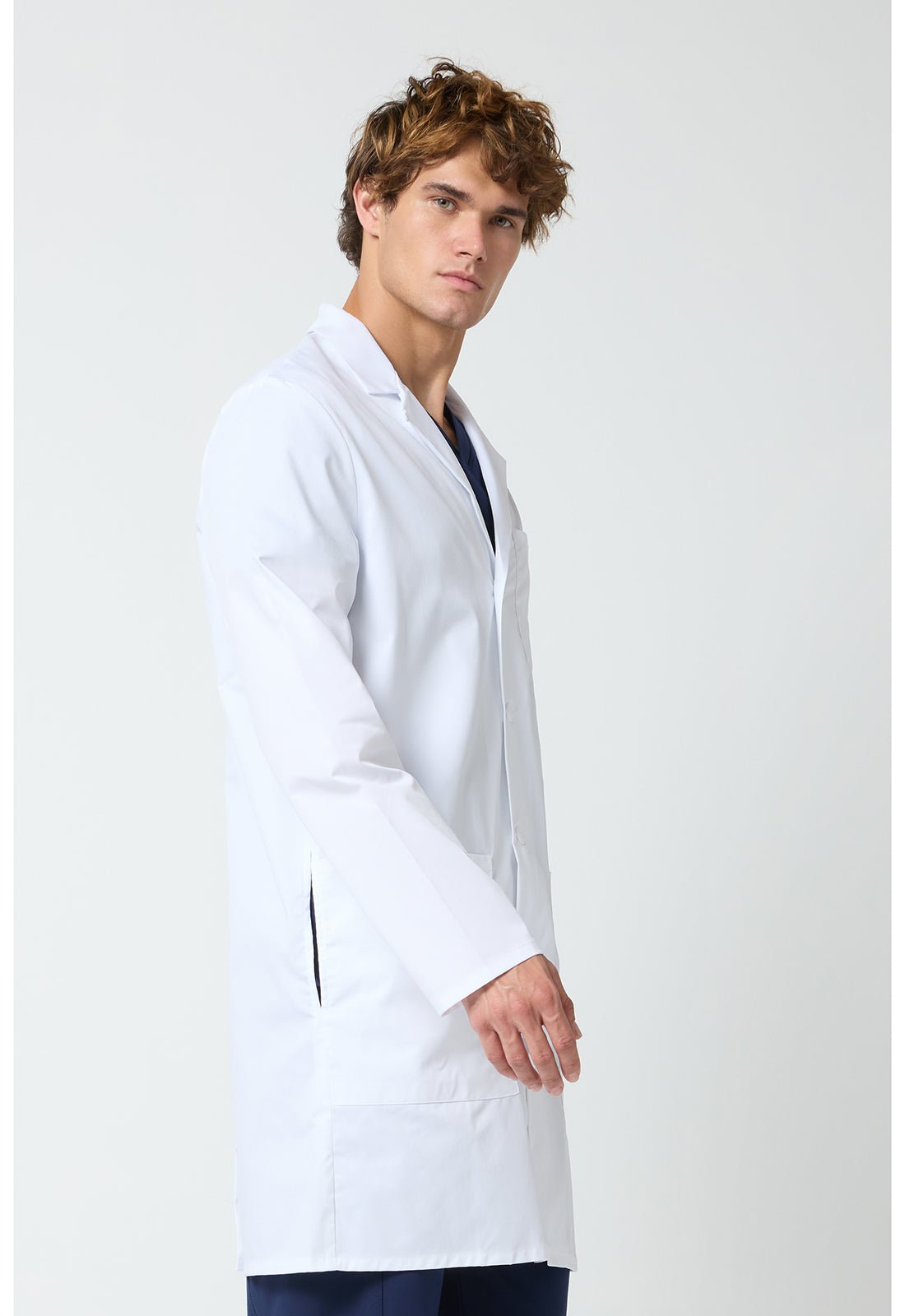 Cherokee Scrubs Men's 38" Lab Coat CK412 WHT - Scrubs Select