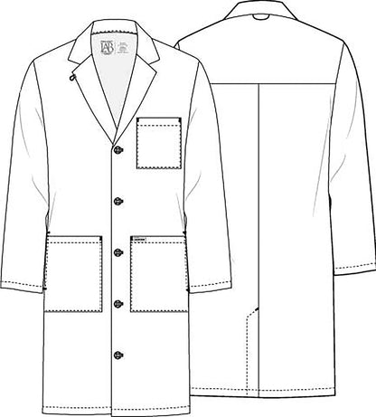 Cherokee Scrubs Men's 40" Lab Coat CK412T WHT - Scrubs Select