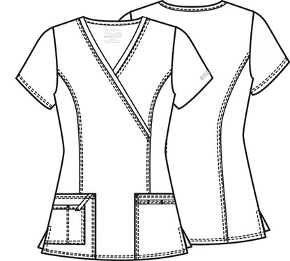 Cherokee WW Core Stretch Mock Wrap Top - Scrubs Select