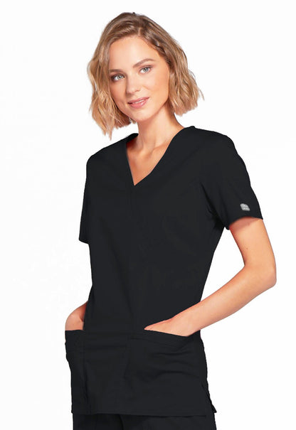 Cherokee WW Core Stretch Mock Wrap Top - Scrubs Select