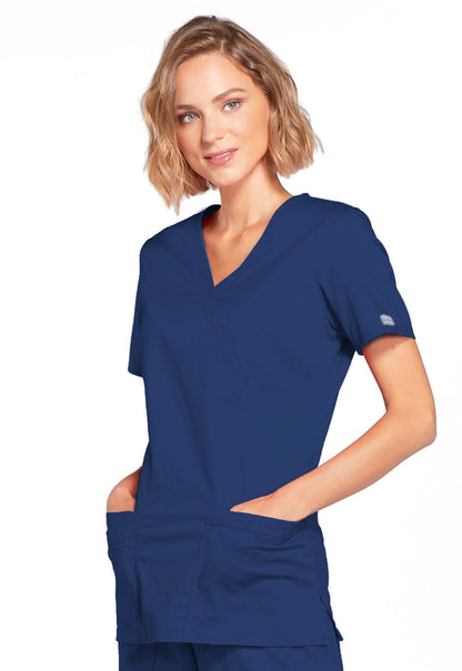 Cherokee WW Core Stretch Mock Wrap Top - Scrubs Select