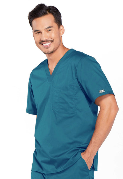 Cherokee WW Core Stretch Scrubs Men's V Neck Top 4743 - Scrubs Select