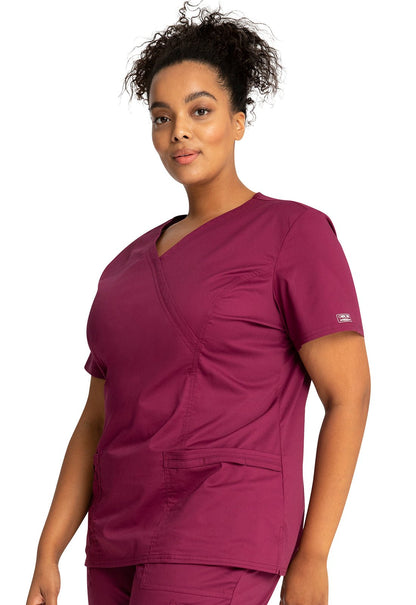 Cherokee WW Core Stretch Scrubs Mock Wrap Top 4728 - Scrubs Select