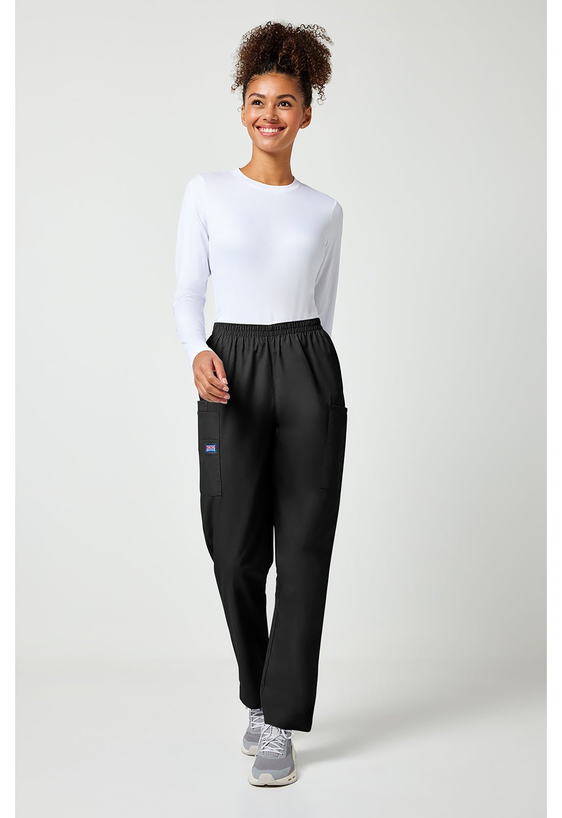 Cherokee WW Originals Pull On Cargo Pant 4200 in Black, Navy, Shocking Pink, White - Scrubs Select