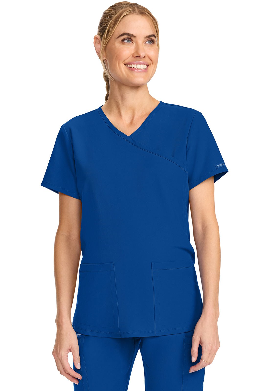Cherokee WW Originals Ultra Scrubs Maternity Mock Wrap Top CK701A - Scrubs Select