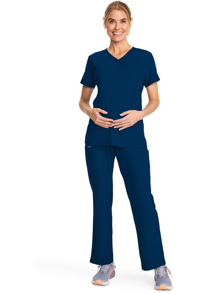 Cherokee WW Originals Ultra Scrubs Maternity Mock Wrap Top CK701A - Scrubs Select