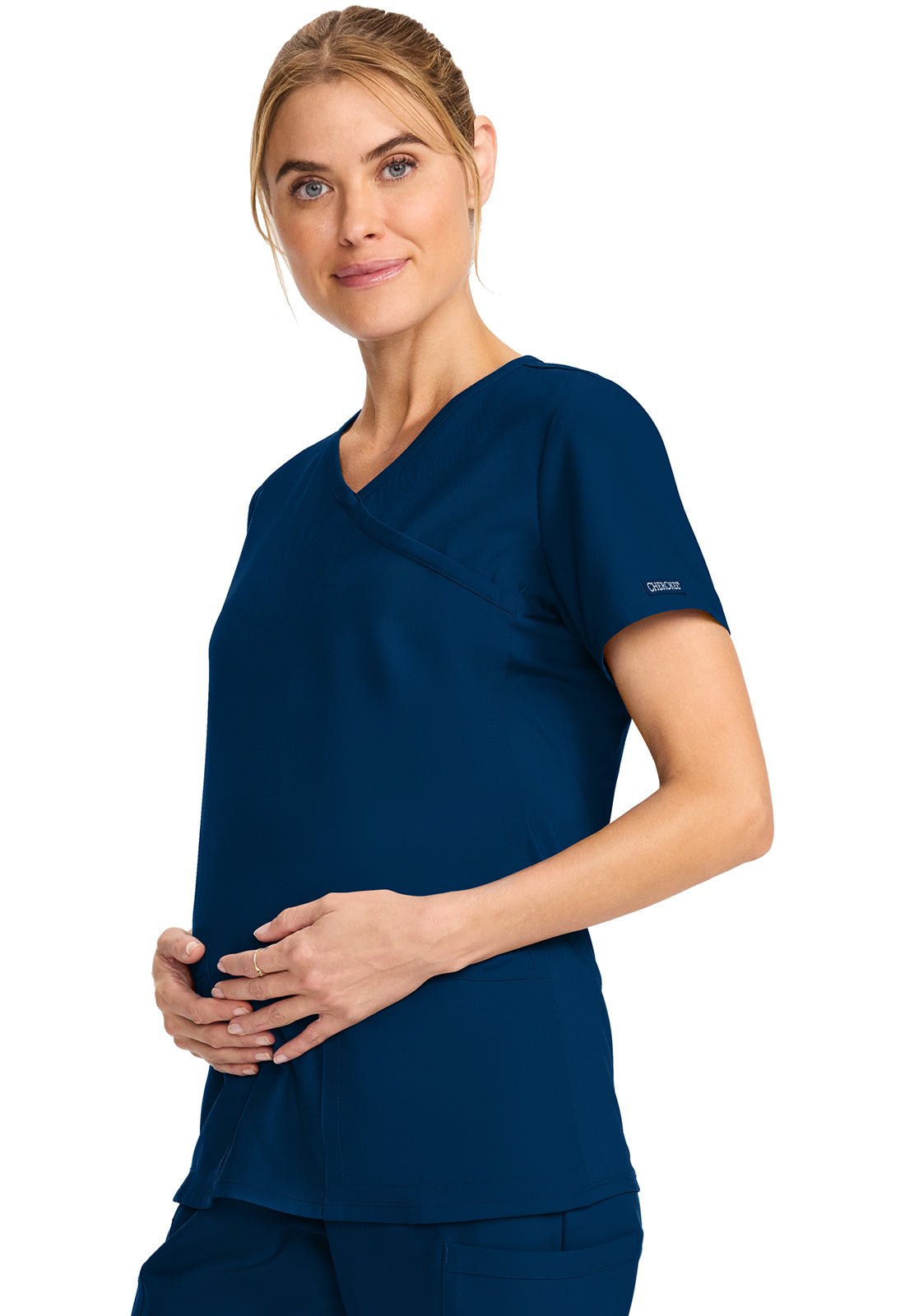 Cherokee WW Originals Ultra Scrubs Maternity Mock Wrap Top CK701A - Scrubs Select
