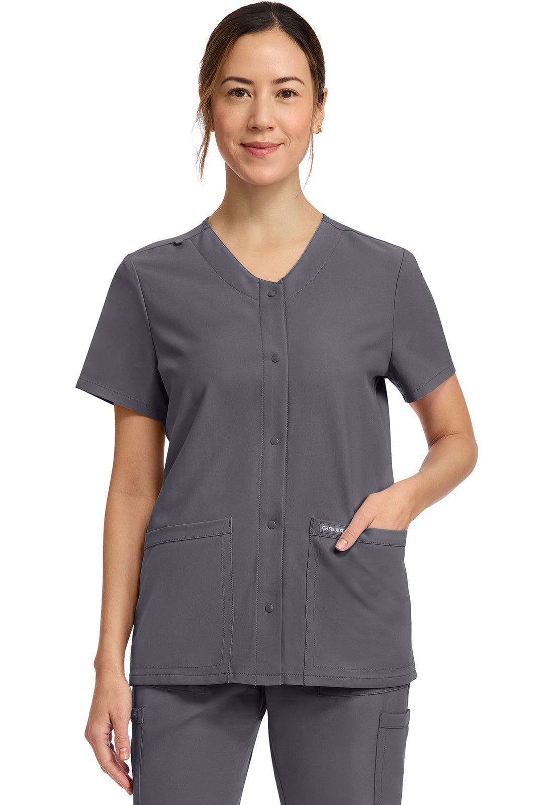 Cherokee WW Originals Ultra Scrubs Snap Front Top CK844A - Scrubs Select