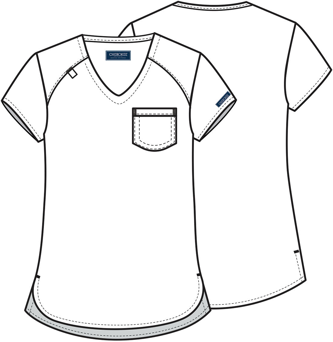 Cherokee WW Originals Ultra Scrubs Tuckable V Neck Top CK954A - Scrubs Select