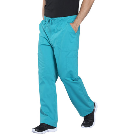Cherokee WW Professionals Men's Drawstring Cargo Scrub Pant WW190 Olive, Red, Teal, White - Scrubs Select