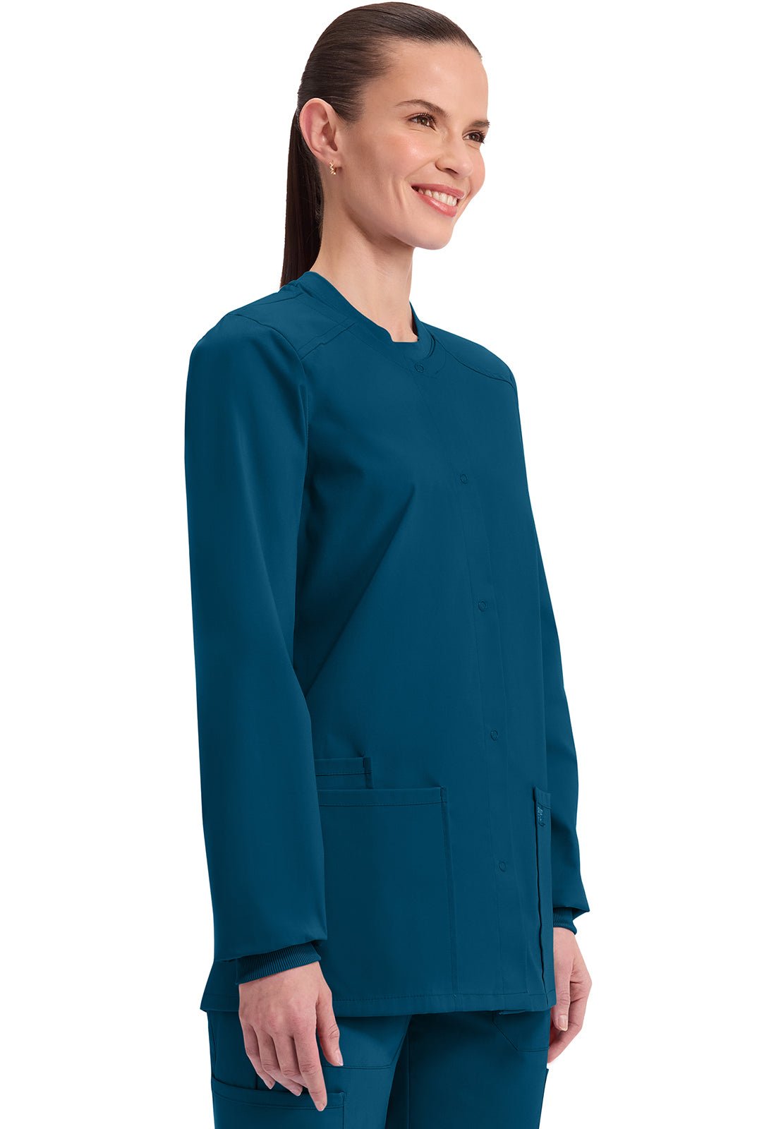 Cherokee WW Professionals Scrubs Snap Front Jacket WW340 - Scrubs Select