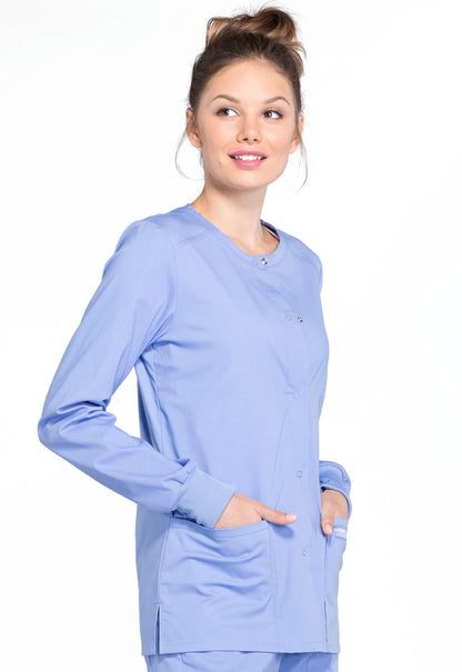 Cherokee WW Professionals Scrubs Snap Front Jacket WW340 - Scrubs Select