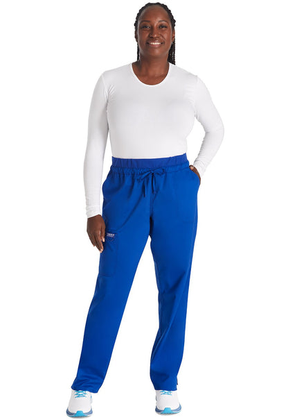 Cherokee WW Revolution Drawstring Scrub Pant WW105 in Caribbean, Eggplant, Galaxy, Red - Scrubs Select