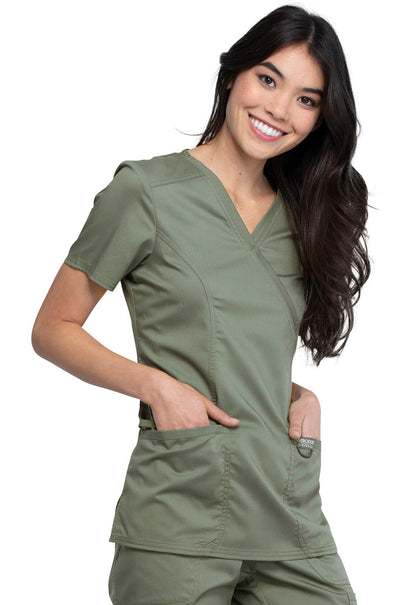 Cherokee WW Revolution Mock Wrap Top WW610 - Scrubs Select