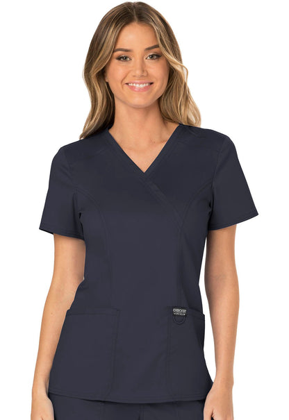 Cherokee WW Revolution Mock Wrap Top WW610 - Scrubs Select