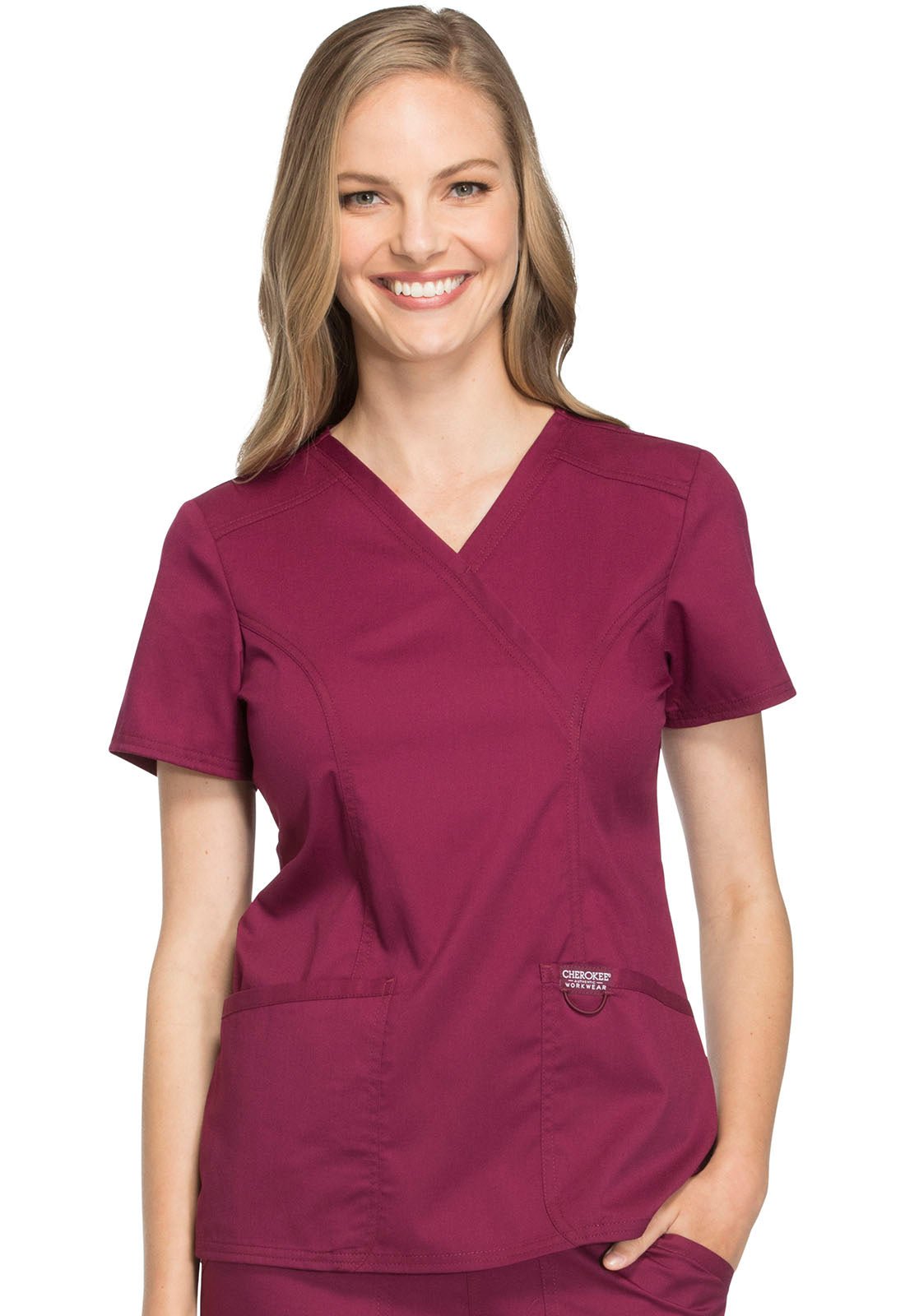 Cherokee WW Revolution Scrubs Mock Wrap Top WW610 - Scrubs Select