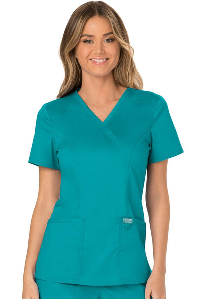 Cherokee WW Revolution Scrubs Mock Wrap Top WW610 - Scrubs Select
