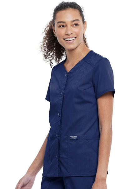 Cherokee WW Revolution Snap Front Top WW622 - Scrubs Select