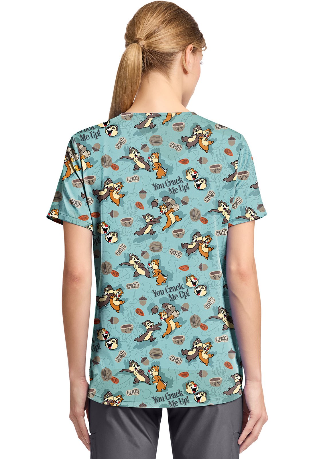 Chip N Dale Tooniforms Licensed Disney V Neck Scrub Top TF797 CDMP - Scrubs Select