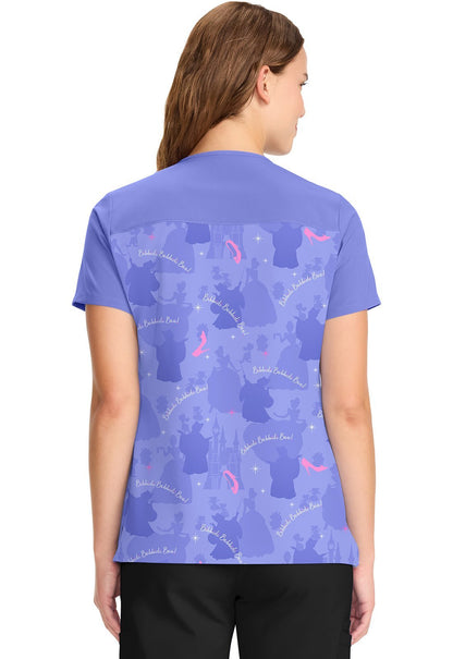 Cinderella Tooniforms Disney Licensed V Neck Scrub Top TF639 CIIY - Scrubs Select