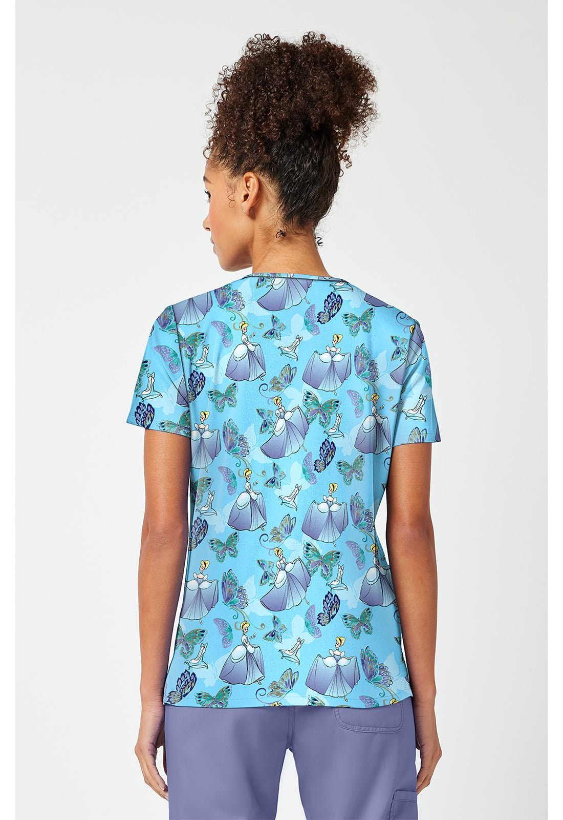 Cinderella Tooniforms Licensed Disney V Neck Scrub Top TF796 PRCF - Scrubs Select