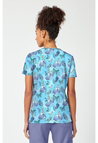 Cinderella Tooniforms Licensed Disney V Neck Scrub Top TF796 PRCF - Scrubs Select