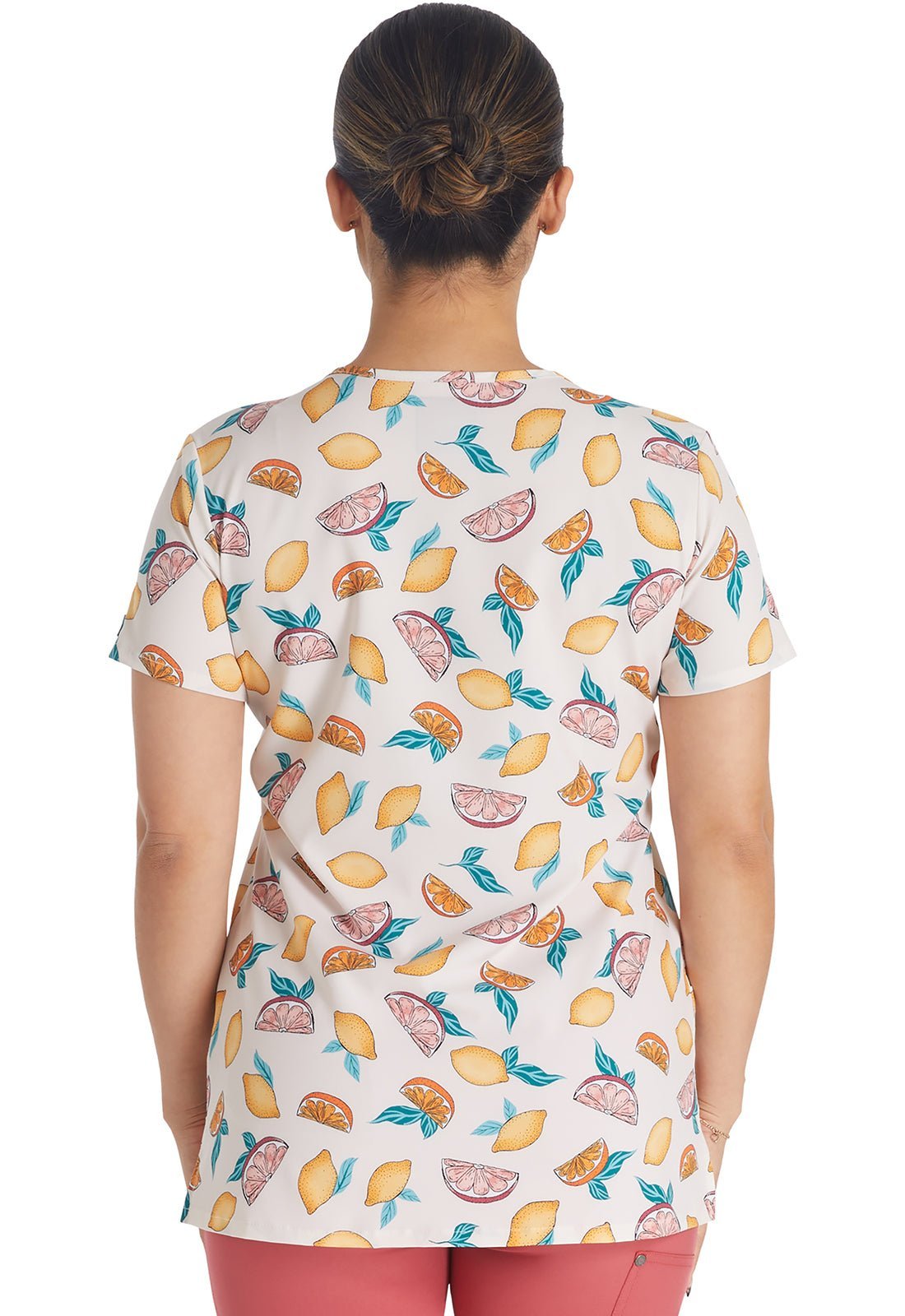 Citrus Grove Dickies Print EDS V Neck Scrub Top DK717 CUGV - Scrubs Select