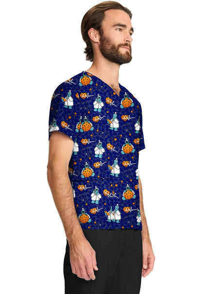 Cookie Monster Tooniforms Sesame Street Unisex V Neck Scrub Top TF728 SWDC - Scrubs Select