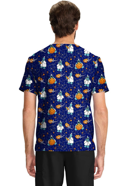 Cookie Monster Tooniforms Sesame Street Unisex V Neck Scrub Top TF728 SWDC - Scrubs Select