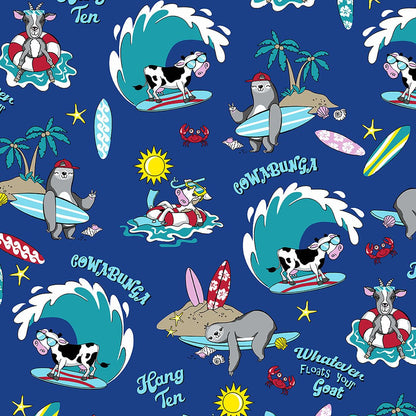 Cowabunga Friends Dickies Animal EDS Print V Neck Scrub Top DK717 CWFR - Scrubs Select