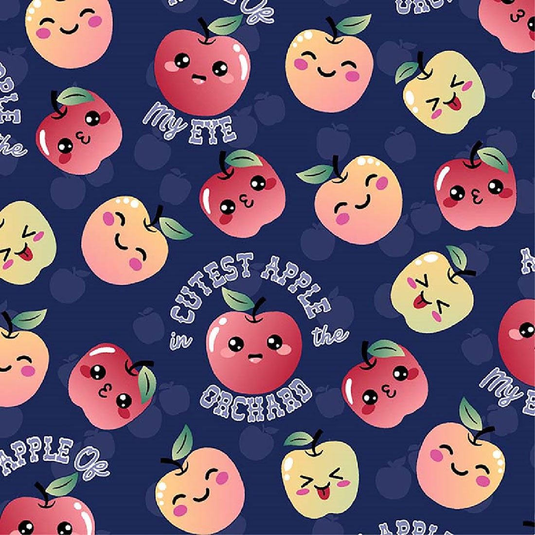 Cutest Apple Cherokee Print V Neck Scrub Top CK857 CTAP - Scrubs Select