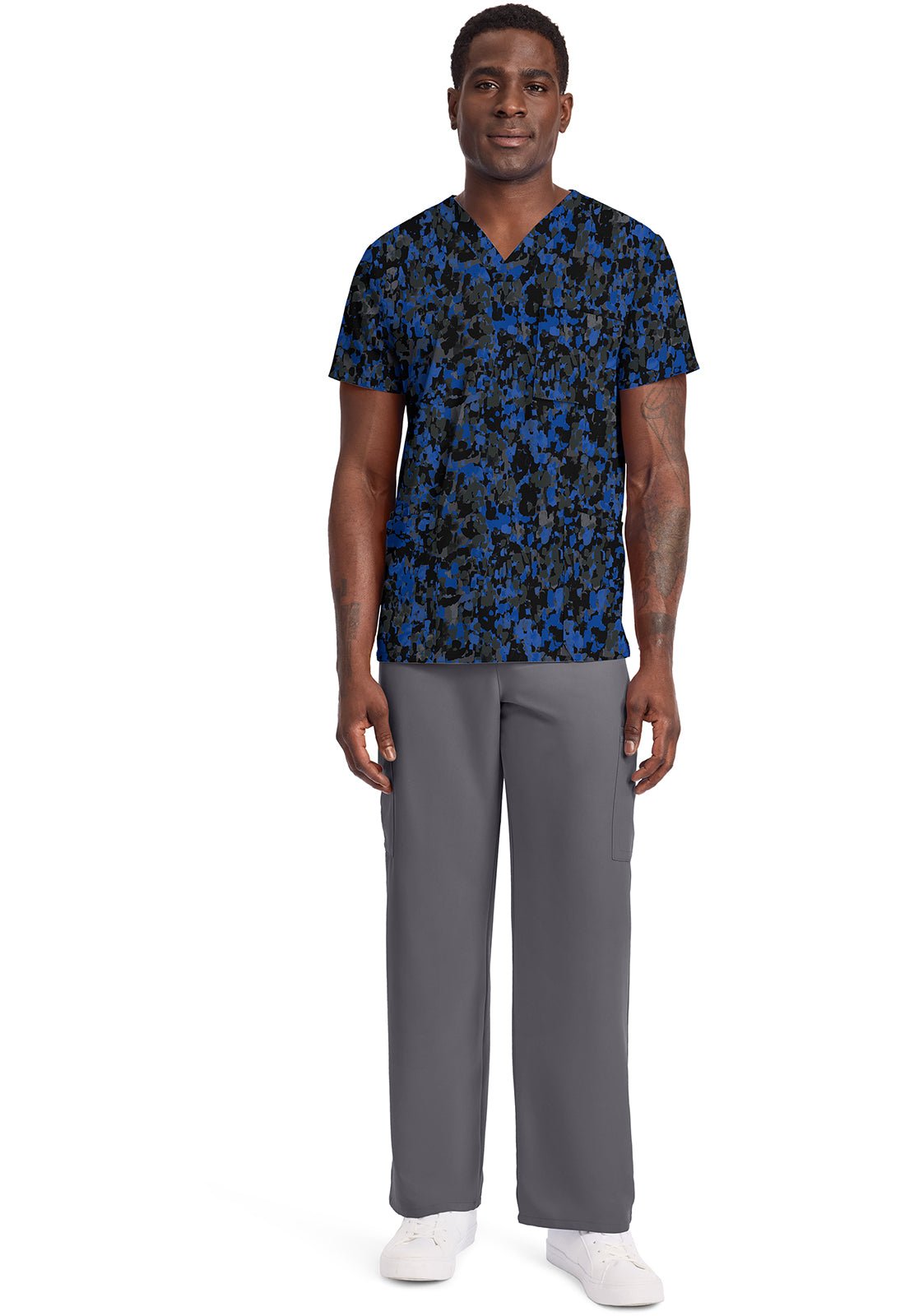 Dabbling In Paint Cherokee Print Unisex V Neck Scrub Top CK691 DBPT - Scrubs Select