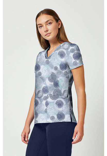 Dancing Fireworks Healing Hands Amanda Print Scrub V Neck Top HH910 DNFI - Scrubs Select