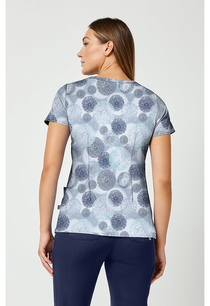 Dancing Fireworks Healing Hands Amanda Print Scrub V Neck Top HH910 DNFI - Scrubs Select
