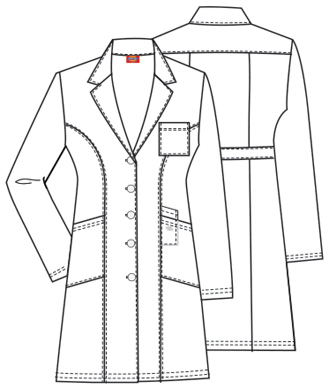 Dickies 37" Lab Coat 82401 - Scrubs Select