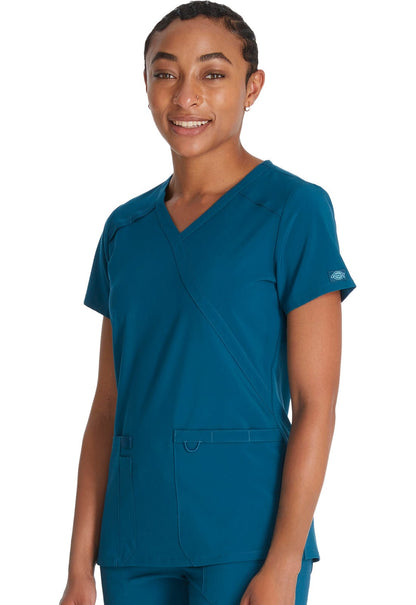 Dickies EDS Essentials Scrubs Mock Wrap Top DK625 - Scrubs Select