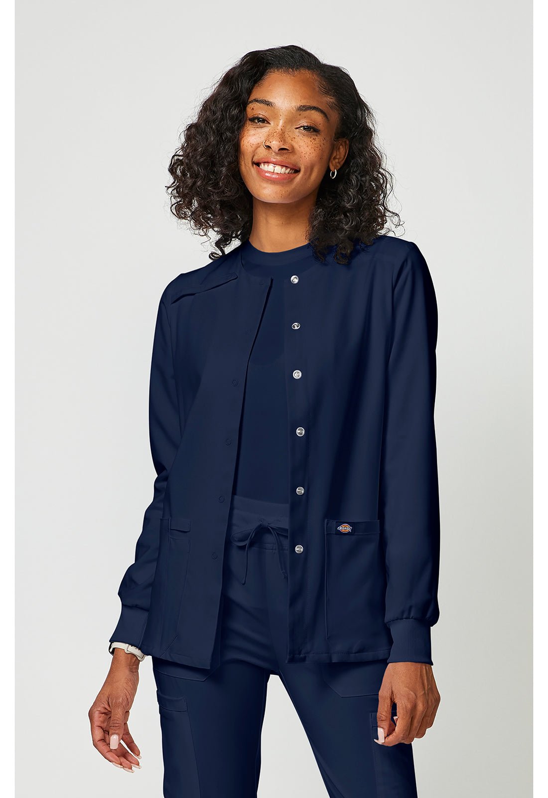 Dickies EDS Essentials Scrubs Snap Front Jacket DK305 - Scrubs Select