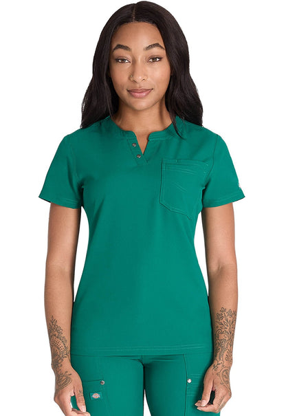 Dickies EDS NXT Scrubs Round Neck Henley Top DK615 - Scrubs Select