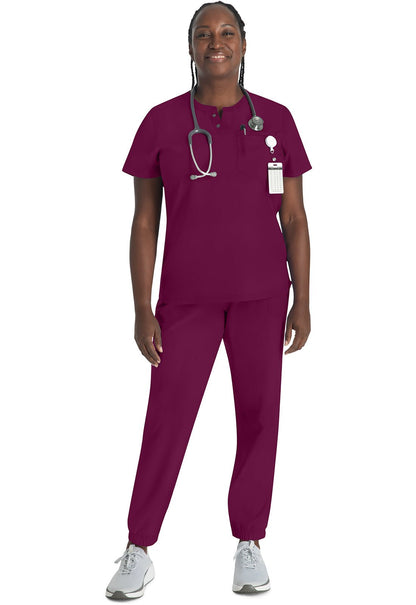 Dickies EDS NXT Scrubs Round Neck Henley Top DK615 - Scrubs Select