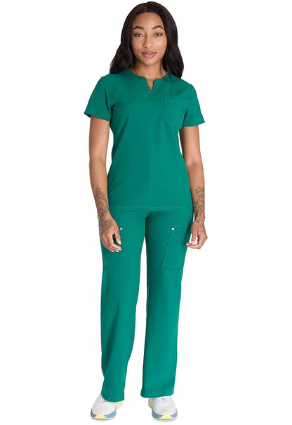 Dickies EDS NXT Scrubs Round Neck Henley Top DK615 - Scrubs Select