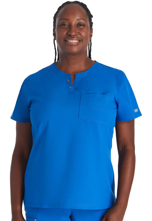 Dickies EDS NXT Scrubs Round Neck Henley Top DK681 - Scrubs Select