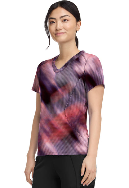 Digital Dream Cherokee Infinity GNR8 Print Scrubs V Neck Top IN625 DGDR - Scrubs Select