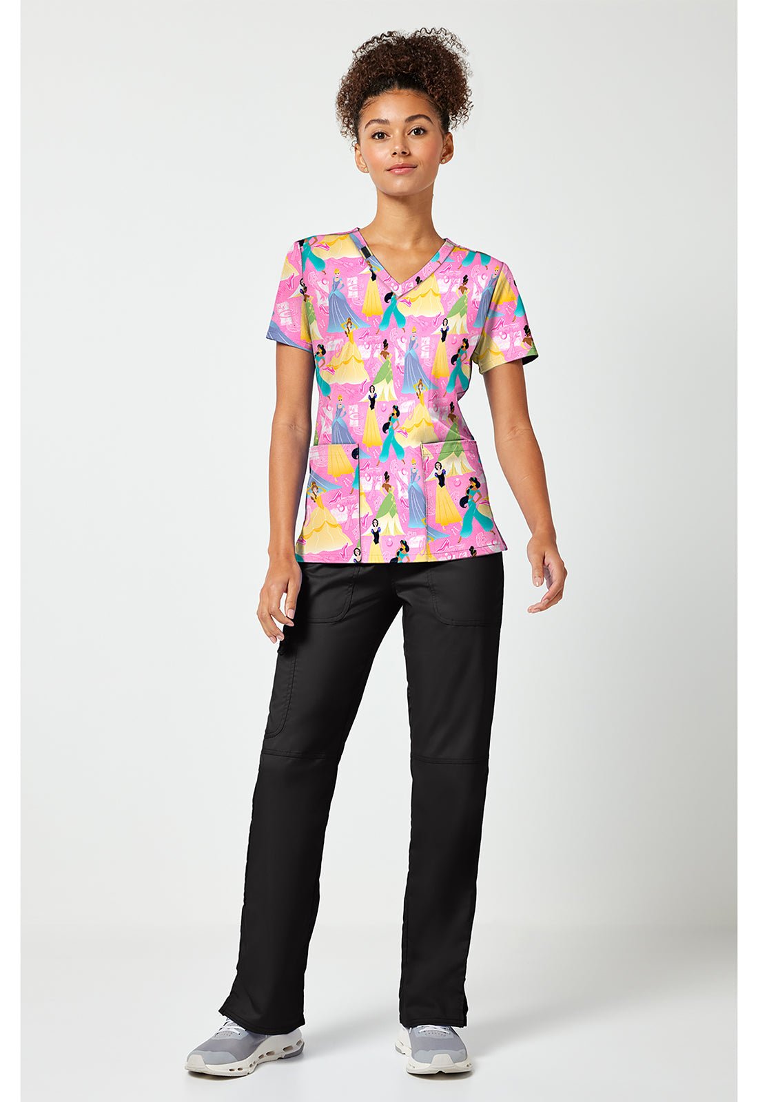 Disney Princess Tooniforms Licensed Disney V Neck Scrub Top TF796 PRFX - Scrubs Select