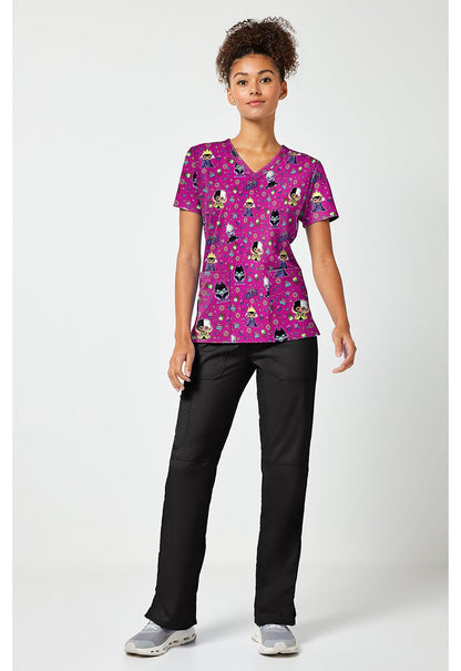 Disney Villains Tooniforms Licensed Disney V Neck Scrub Top TF796 VISI - Scrubs Select