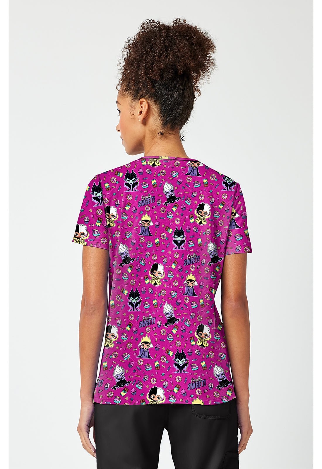 Disney Villains Tooniforms Licensed Disney V Neck Scrub Top TF796 VISI - Scrubs Select