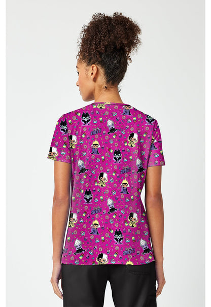 Disney Villains Tooniforms Licensed Disney V Neck Scrub Top TF796 VISI - Scrubs Select