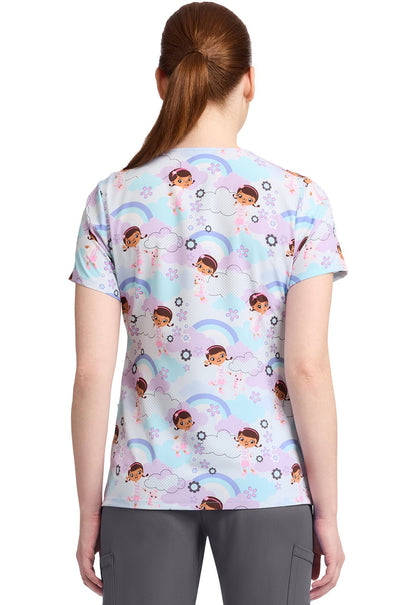 Doc McStuffins Cherokee Tooniforms Disney V Neck Scrub Top TF614 DCGS - Scrubs Select